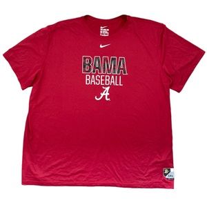 Nike Red Bama Baseball Dri-Fit Shirt Size 3XL